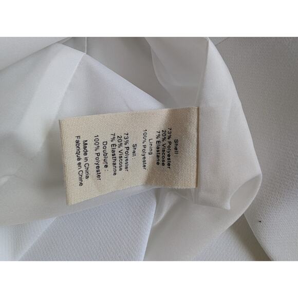 NWT L'Agence Dorothea Embellished Asymmetric Blazer Mini Dress Sz M White #4E503 - Picture 12 of 14